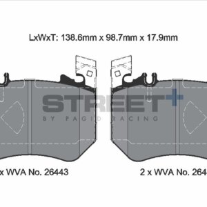 Pagid Street+ sprednje zavorne ploščice za Mercedes-Benz CLS, Mercedes-Benz E-Class
