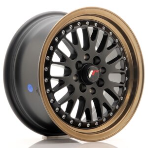 Platišče Japan Racing JR-10 15" 7J 4x100/4x108 ET30 Črna mat / satin