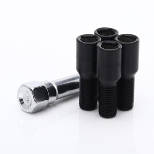 Black ATB1 Anti-Theft Locking Bolts M12x1.25 (Set of 4)