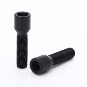 Black Extended Internal Drive Wheel Bolts M12x1.25 (40 mm - Pack of 10)