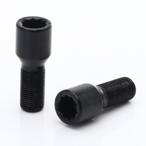 Black Extended Internal Drive Wheel Bolts M12x1.25 (32 mm - Pack of 10)