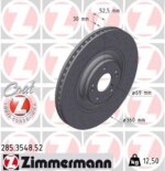 Zimmermann sprednji zavorni disk 285.3548.52, 360x30 mm, Ø69 mm sredinska izvrtina, 12,5 kg