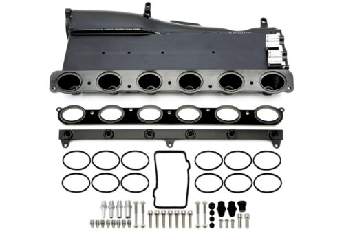 Tuners Capital aluminijast sesalni kolektor set 4,5", črn – za BMW B58 Gen1 (M140i, M240i, 340i, 440i, 540i, 640i, 740i, X3/X4 M40i, 2014–2019)