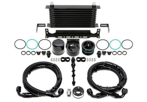 Tuners Capital hladilnik olja komplet, 9-rebrni – za VAG 1.8/2.0 TFSI EA888 Gen3 (A3/S3 8V, TT, Golf VII GTI/R, Leon Cupra, Octavia RS, Formentor)