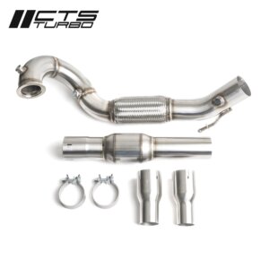 CTS Turbo downpipe s 3″ visokopretočnim katalizatorjem za VW Golf VII, Jetta IV in Taos I
