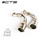 CTS Turbo športni downpipe z visokopretočnimi katalizatorji za 4.0 TFSI EA825