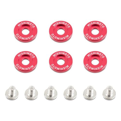 Mishimoto blatniške podložke M6 x 1,0 rdeče 20 mm