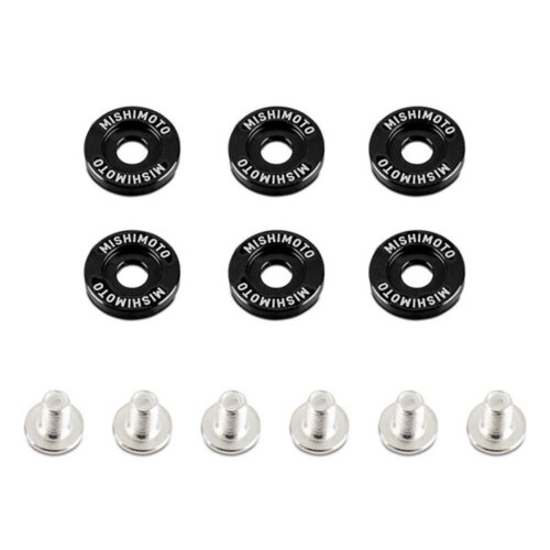 Mishimoto široke podložke za blatnike M6 x 1,0 črne 16,7 mm