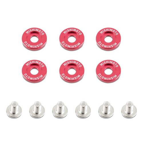 Mishimoto blatniška podložka M6 x 1,0 rdeča 16,7 mm