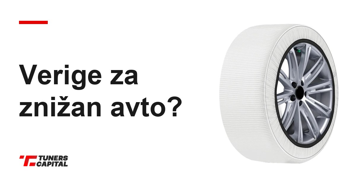 Snežne nogavice na aluminijastem platišču – verige za znižan avto