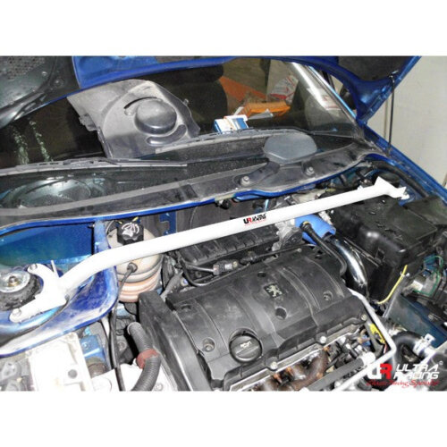 Ultra Racing sprednja zgornja opornica blažilnikov za Peugeot 206/207, Naza Bestari 206