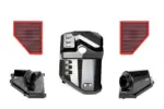 BMC karbonski sesalni komplet CKS CKS00001 za BMW M2, M3, M4 – 1 × karbonski pokrov motorja, 2 × airbox (karbonsko ohišje), 2 × zračna filtra, sijajni karbon