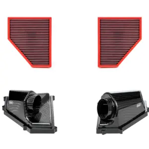 BMC karbonski sesalni komplet CKS CKS00004 za BMW M2, M3, M4 – 2 × airbox (karbonsko ohišje), 2 × zračna filtra, sijajni karbon