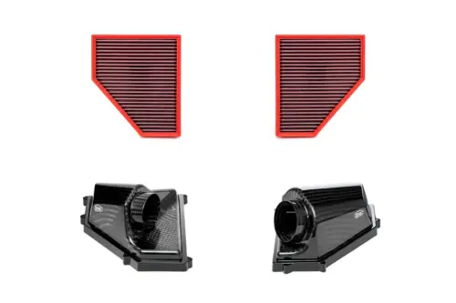 BMC karbonski sesalni komplet CKS CKS00004 za BMW M2, M3, M4 – 2 × airbox (karbonsko ohišje), 2 × zračna filtra, sijajni karbon