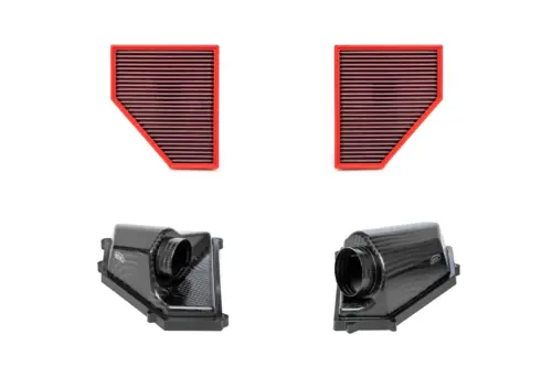 BMC karbonski sesalni komplet CKS CKS00005 za BMW M2, M3, M4 – 2 × airbox (karbonsko ohišje), 2 × zračna filtra, mat karbon