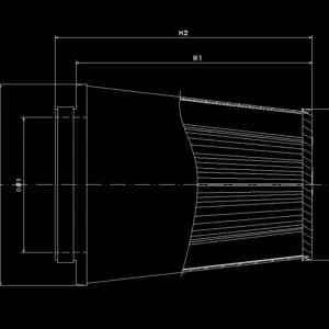 BMC stožčasti zračni filter FBSA110-110C – priključek Ø110 mm, višina 153 mm, karbonski pokrov
