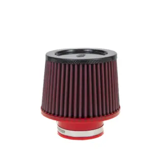 BMC stožčasti zračni filter FBSA80-110C – priključek Ø80 mm, višina 156 mm, karbonski pokrov