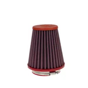 BMC stožčasti zračni filter FBSA80-124P – priključek Ø80 mm, višina 142 mm, plastični pokrov