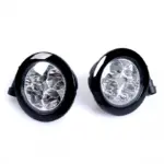 Okrogle LED dnevne luči DRL z diodami Osram 8 W 6000 K, premer 7 do 9 cm, komplet