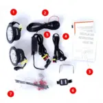 Okrogle LED dnevne luči DRL z diodami Osram 8 W 6000 K, premer 7 do 9 cm, komplet