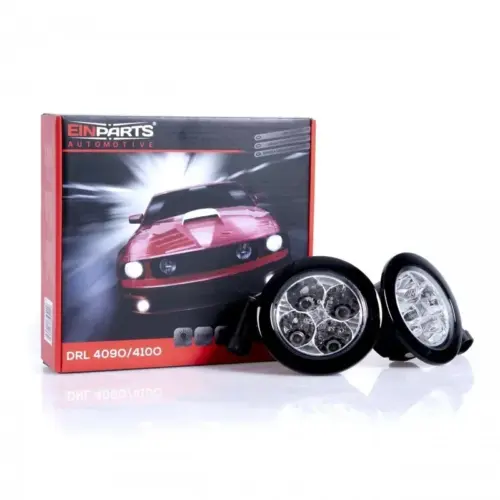 Okrogle LED dnevne luči DRL z diodami Osram 8 W 6000 K, premer 7 do 9 cm, komplet