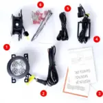LED dnevne luči DRL z diodami Osram 8 W 6000 K, za nosilce meglenk, komplet
