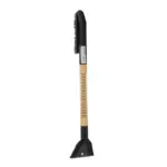 Einparts metlica s strgalom 70 cm, medeninasto rezilo, leseni ročaj z rebri, 1 kos