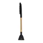 Einparts metlica s strgalom 70 cm, medeninasto rezilo, leseni ročaj z rebri, 1 kos