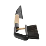 Einparts metlica s strgalom 70 cm, medeninasto rezilo, leseni ročaj z rebri, 1 kos