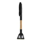 Einparts metlica s strgalom 55 cm, medeninasto rezilo, leseni ročaj z rebri, 1 kos