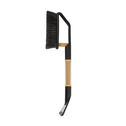 Einparts metlica s strgalom 55 cm, medeninasto rezilo, leseni ročaj z rebri, 1 kos