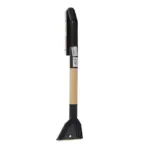 Einparts metlica s strgalom 55 cm, medeninasto rezilo, raven leseni ročaj, 1 kos