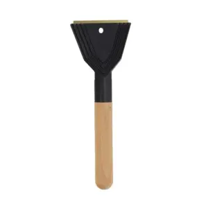 Einparts strgalo za led z medeninastim rezilom 33 cm, leseni ročaj, 1 kos