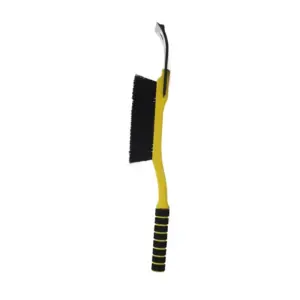 Einparts metlica s strgalom 54 cm, črno-rumena, dvovrstne ščetine, 1 kos