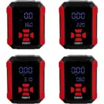 Einparts avtomobilski kompresor 12 V 75 W z LCD in LED lučko, 150 PSI, 23 l/min