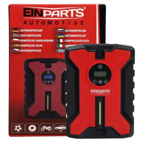 Einparts avtomobilski kompresor 12 V 100 W z LCD in lučko, 120 PSI, 22 l/min