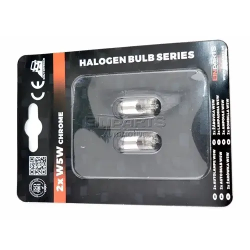 Einparts halogenske žarnice W5W 12 V 5 W 1700–1800 K, par