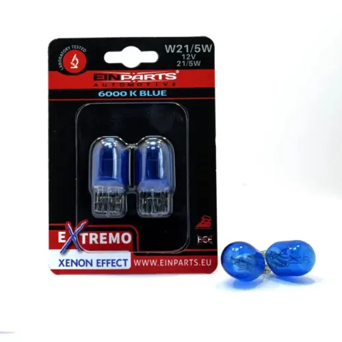 Einparts halogenske žarnice W21/5W 12 V 21/5 W 5000 K, par