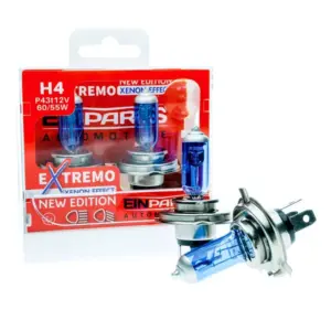 Einparts halogenske žarnice H4 12 V 55 W 6000 K, par