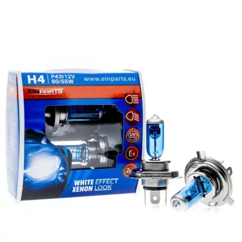 Einparts halogenske žarnice H4 12 V 55 W 6000 K, par