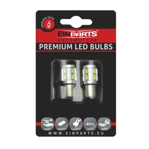 Einparts LED žarnice P21W 6000 K 10x SMD 5630, par