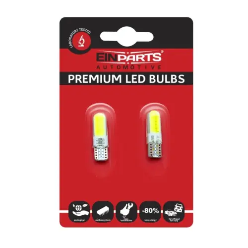 Einparts LED žarnice W5W CANbus 6000 K 2x COB, par