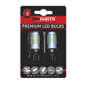 Einparts LED žarnice W21/5W CANbus 6000 K 66x SMD 2016, par
