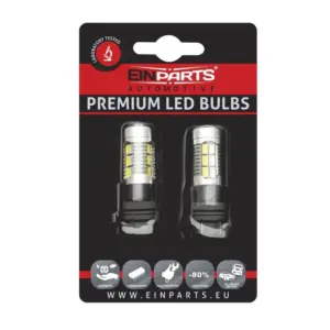 Einparts LED žarnice P27W CANbus bele/oranžne 6000 K/1800 K 22x SMD 5730, par