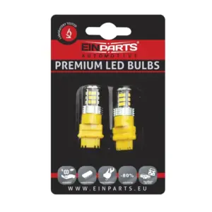 Einparts LED žarnice P27W CANbus oranžne 1800 K 30x SMD 3020, par