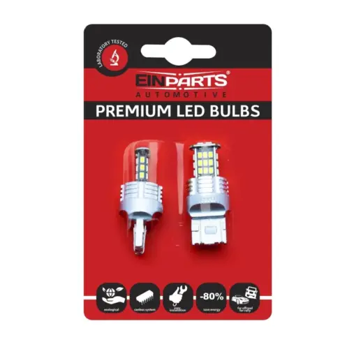 Einparts LED žarnice W21/5W CANbus 6000 K 30x SMD 3020, par