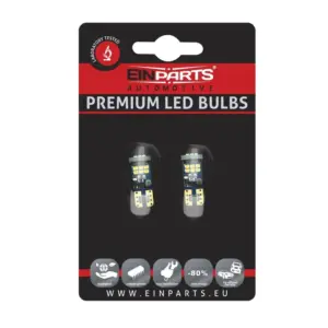 Einparts LED žarnice W5W CANbus 6000 K 18x SMD 2016, par