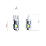 Einparts LED žarnice W5W CANbus 6000 K 5x SMD 3030, par