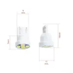 Einparts LED žarnice W5W 6000 K 5x SMD 2835, par