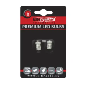 Einparts LED žarnice W5W 6000 K 5x SMD 2835, par